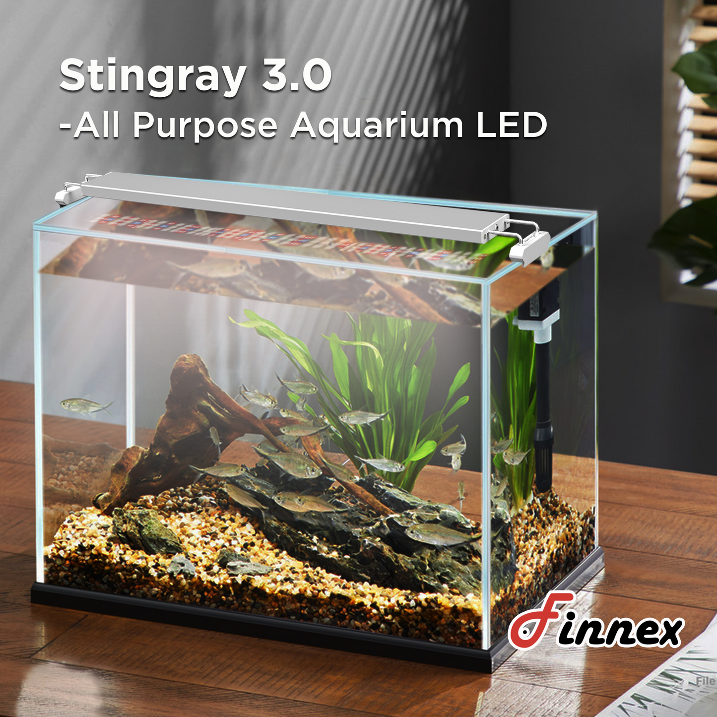 Finnex Aquarium LED Stingray 3.0 Series: 12, 18, 24, 30, 36, 48 inches