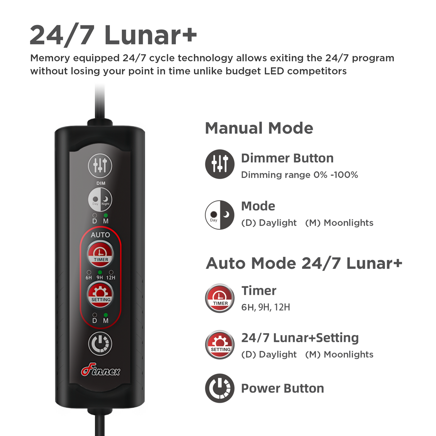 Finnex Aquarium LED Stingray 3.0 Series: 12, 18, 24, 30, 36, 48 inches