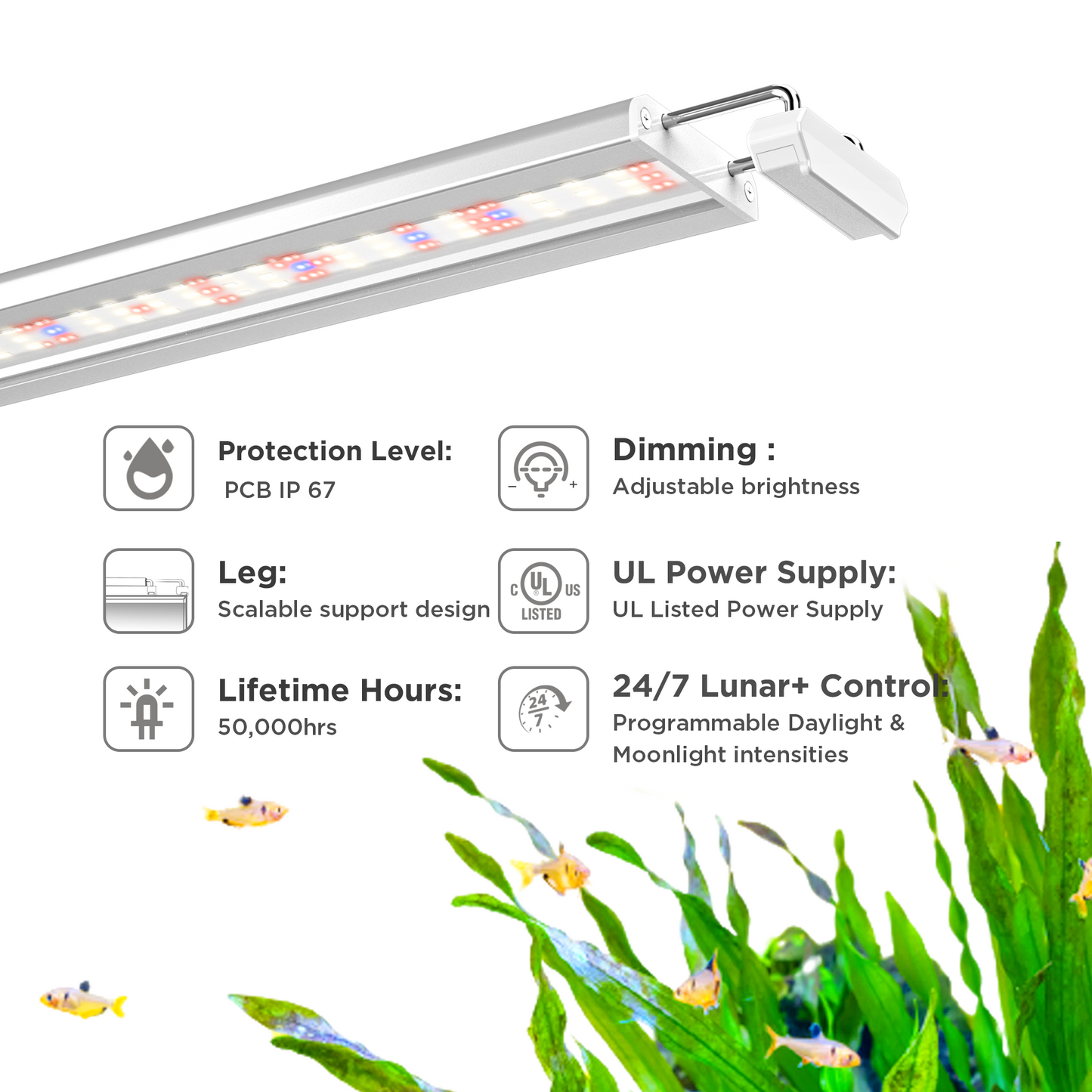 Finnex Aquarium LED Planted+ 3.0 Series: 24, 36, 48 Inches