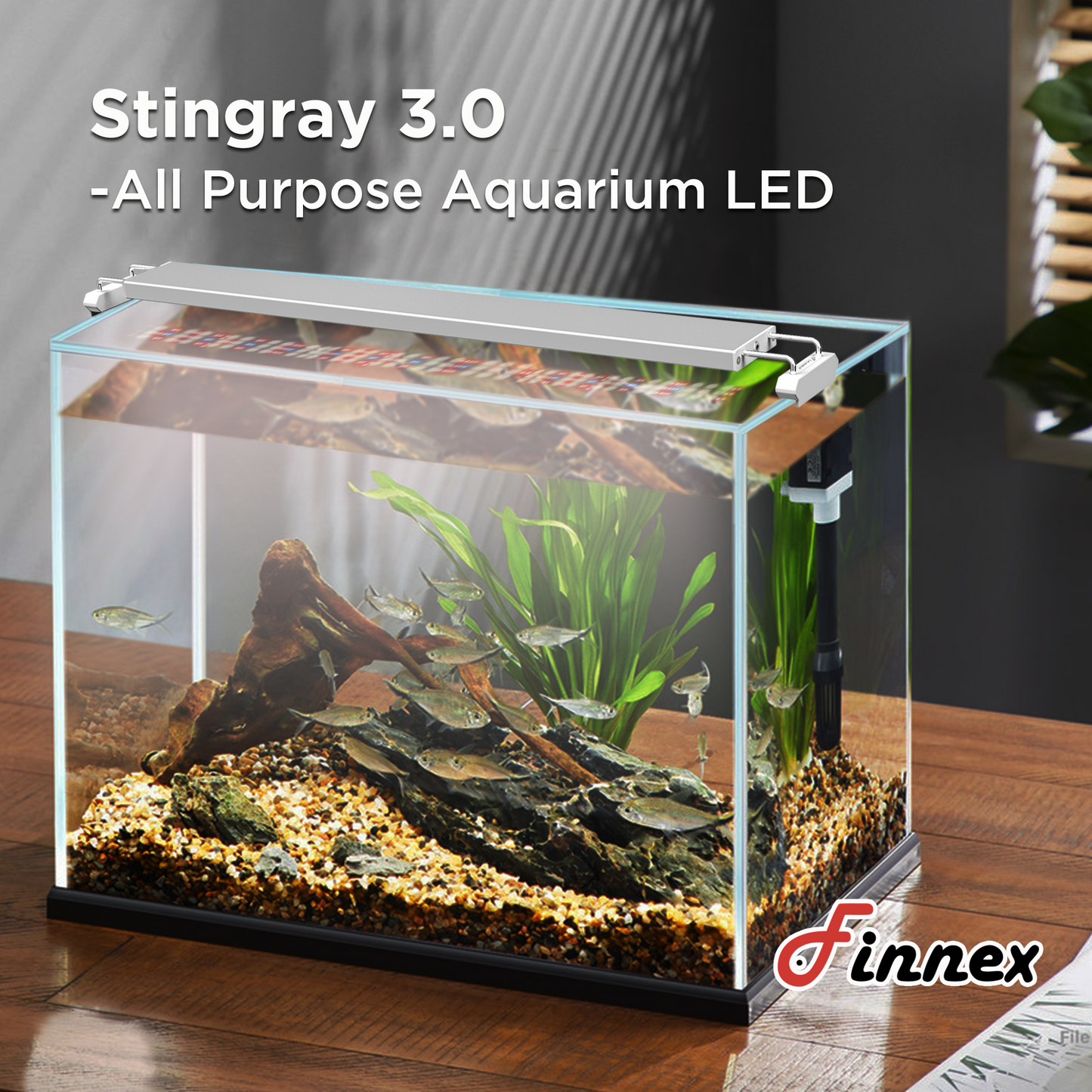 Finnex Aquarium LED Stingray 3.0 Series: 12, 18, 24, 36, 48 inches